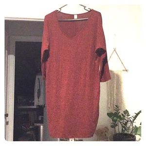 Burgundy cocoon dress